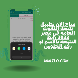 متاح الان تطبيق نتيجه الثانويه العامه في مصر 2023 رابط النتيجة بالاسم او رقم الجلوس(3)